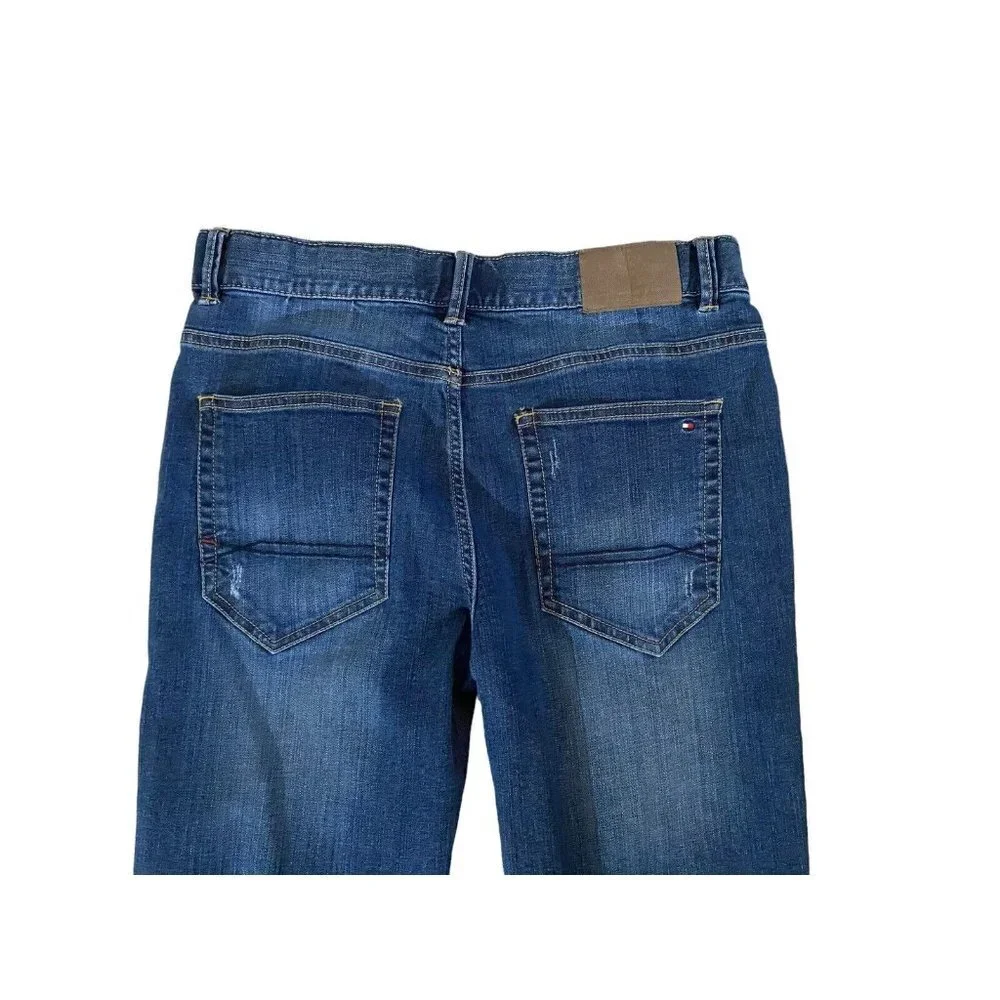 Tommy Hilfiger Boys Revolution Slim Jeans Adjustable Waist Sz‎ 20 Youth Distress